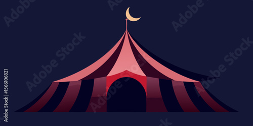 A Dark Circus Tent Appearing Only On Moonless Nights