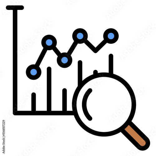 Trend analysis icon vector image. Can be used for Thought Leadership.