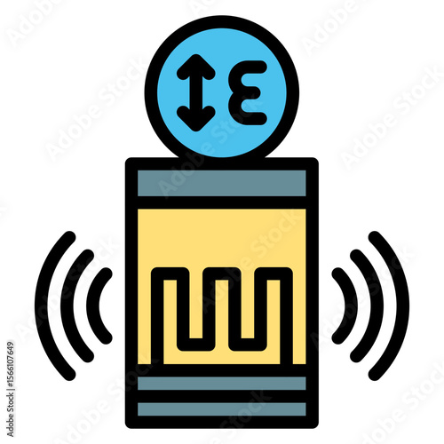 Strain Gauge Sensor icon vector image. Can be used for Sensors.