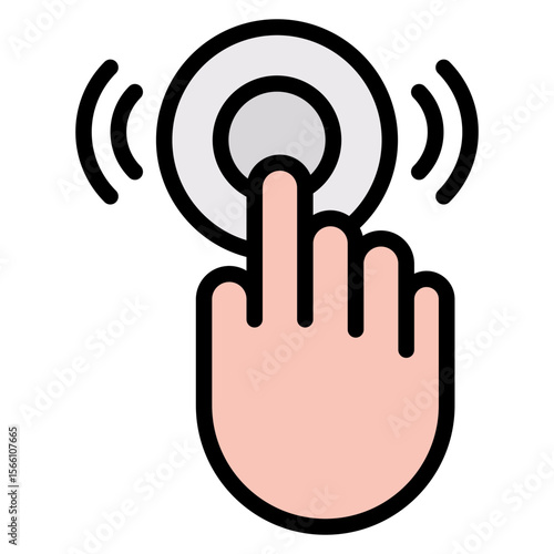 Touch Sensor icon vector image. Can be used for Sensors.