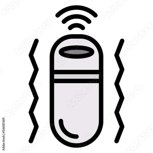 Vibration Sensor icon vector image. Can be used for Sensors.