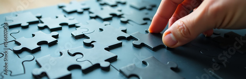 final pieces difficult jigsaw puzzle slowly fitted place determined