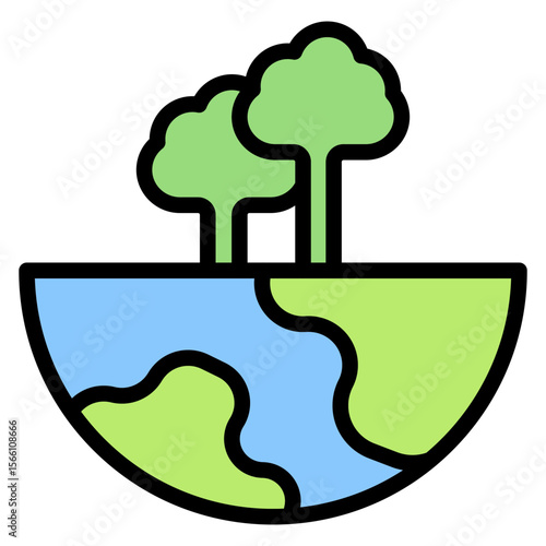 Ecotourism icon vector image. Can be used for World Environment Day.
