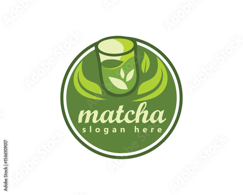 creative matcha late logo, modern matcha logo design inspiration