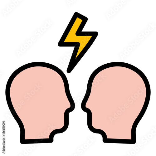 Conflict icon vector image. Can be used for World Refugee Day.