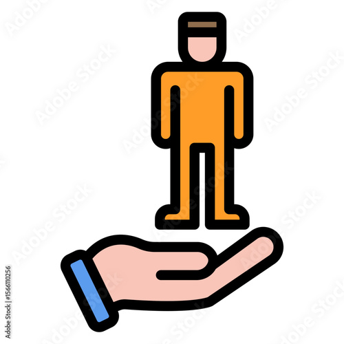 Humanitarian icon vector image. Can be used for World Refugee Day.