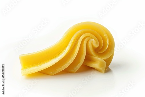 Clear Pixel Picture of Butter Curl Isolated on White Background