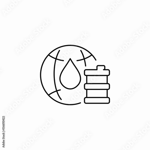 global oil reserves icon sign vector