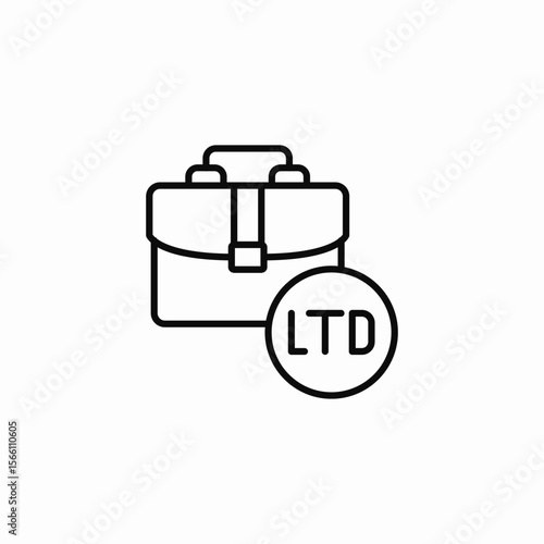 ltd company icon sign vector