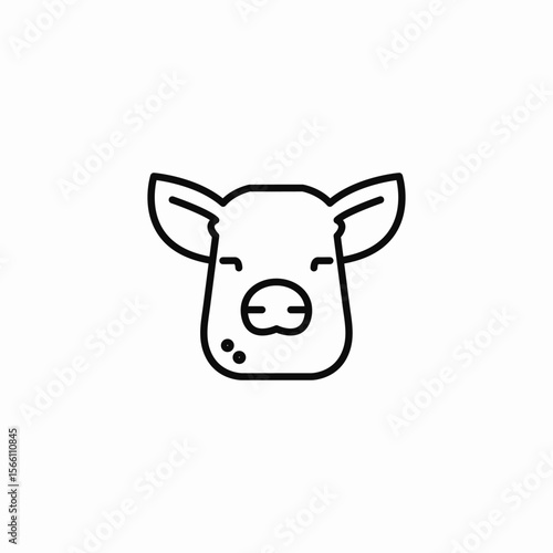 pig snout icon sign vector