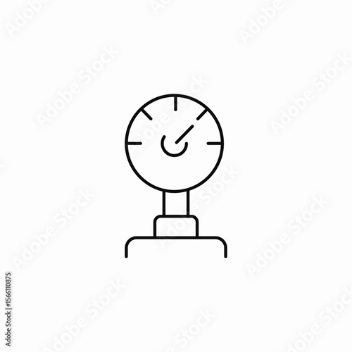 pressure gauge icon sign vector