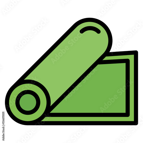 Yoga Mat icon vector image. Can be used for Fitness.