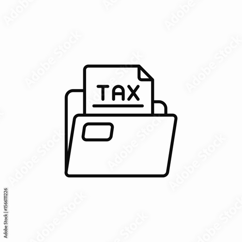 tax document icon sign vector