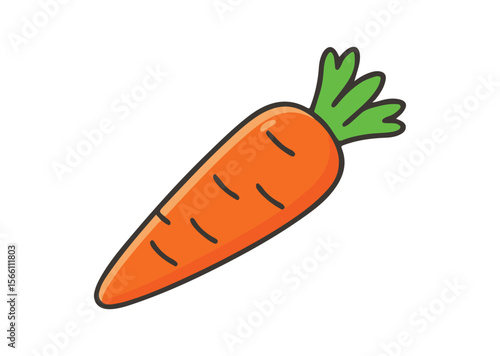 Fresh carrot Vector, carrot Icon Illustration