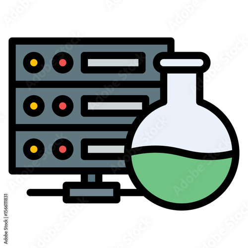 Lab Server icon vector image. Can be used for Virtual Lab.
