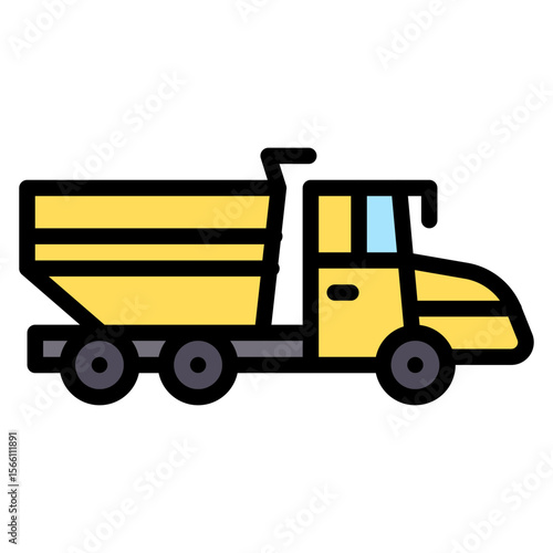 Articulated Hauler icon vector image. Can be used for Construction Vehicles.