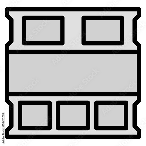 Concrete Block icon vector image. Can be used for Construction Vehicles.