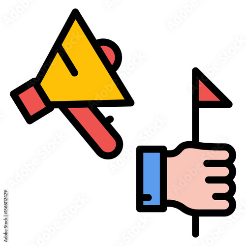 Activism icon vector image. Can be used for Social Justice.