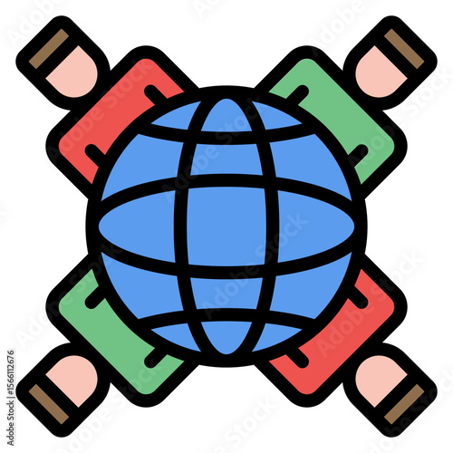 Diversity icon vector image. Can be used for Social Justice.