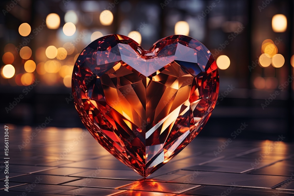 Fototapeta premium crystal multicolored heart