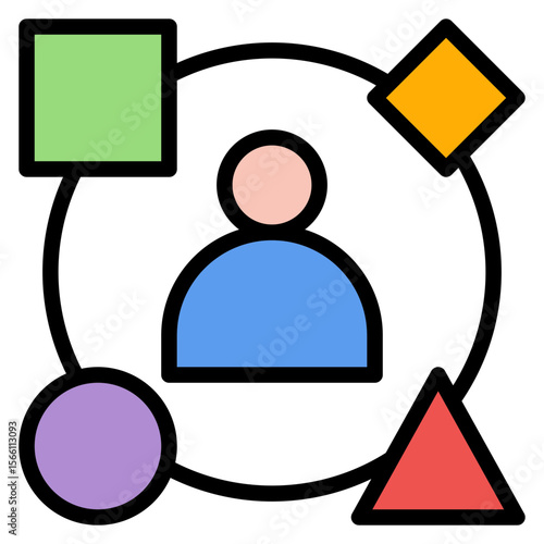 Diversity icon vector image. Can be used for Hiring Process.