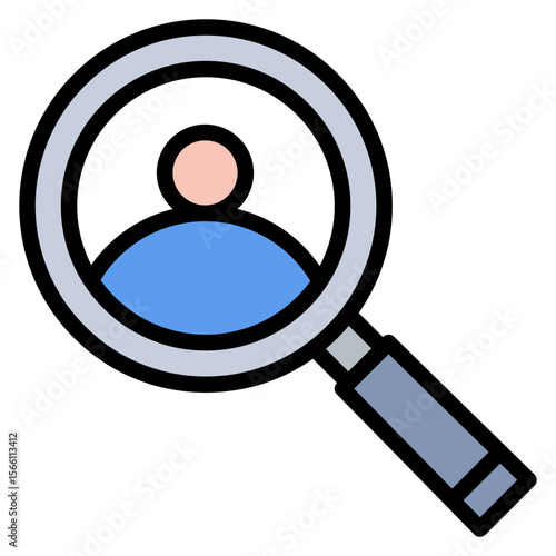 Recruiter icon vector image. Can be used for Hiring Process.