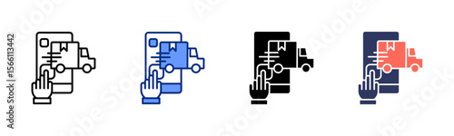 Delivery App icon sheet multiple style collection