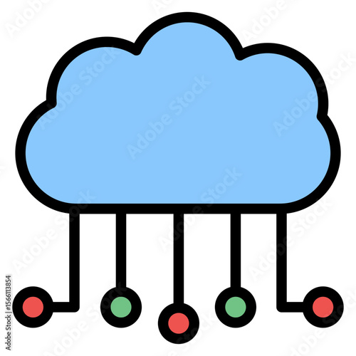Cloud Computing icon vector image. Can be used for Digital Disruption.