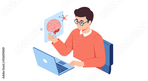Tech innovator concept vector illustration for education and science design in flat style