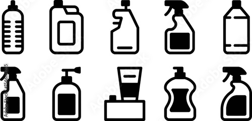 Cleaning product containers bottle spray bottle
