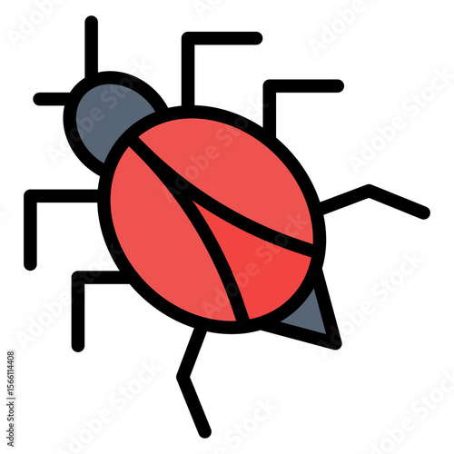 Bug icon vector image. Can be used for Software Testing.