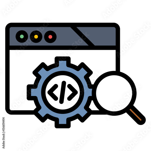 Code Coverage icon vector image. Can be used for Software Testing.