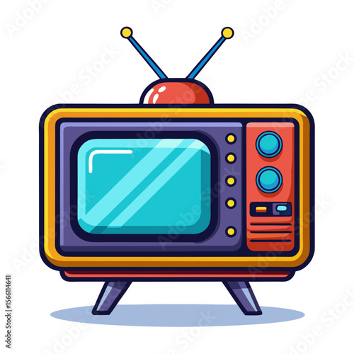 retro tv vector illustration