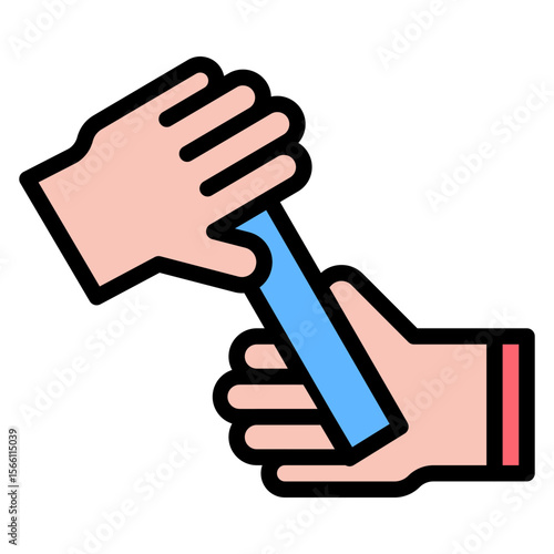 Relay Baton icon vector image. Can be used for Track and Field.