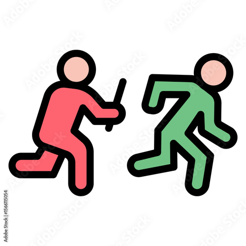 Relay Race icon vector image. Can be used for Track and Field.