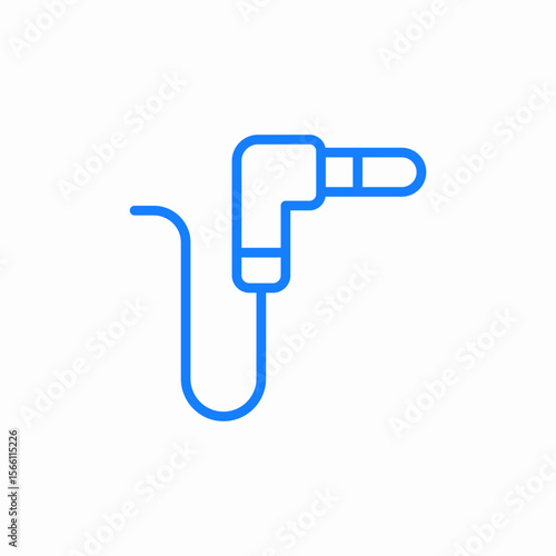angled plug icon sign vector