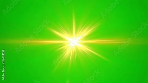 “Golden Light Streak Burst on Green – VFX Transition Clip”