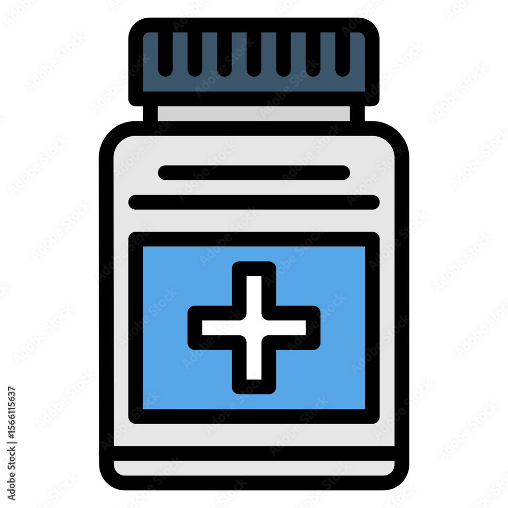 Fototapeta premium Medication icon vector image. Can be used for ADHD.