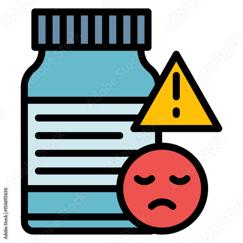 Medication Side Effects icon vector image. Can be used for ADHD.
