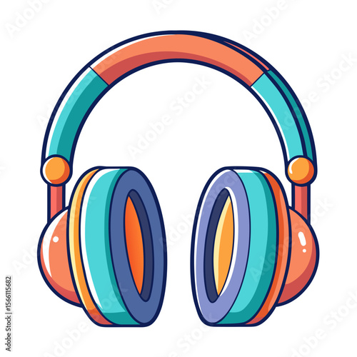 headphones on white background