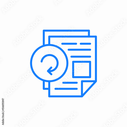 document refresh icon sign vector