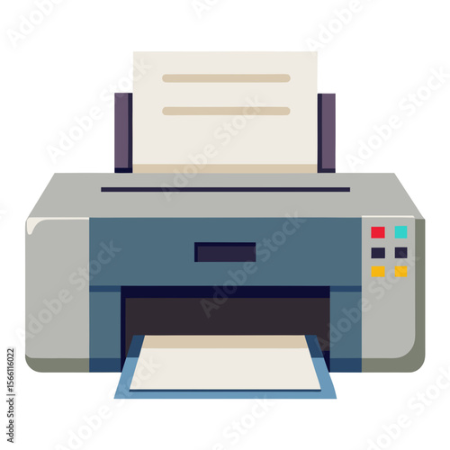 laser printer isolated on white background
