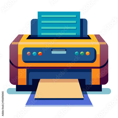vector illustration of printer