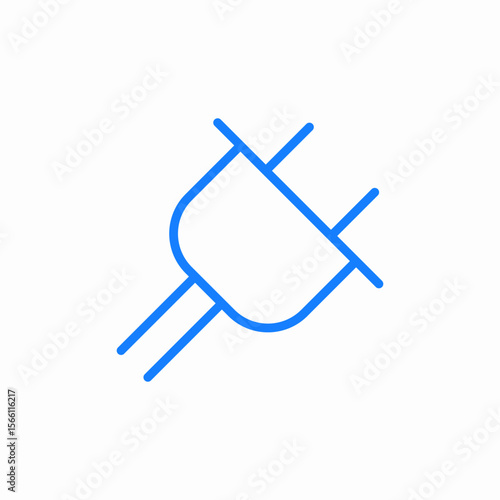 electrical plug icon sign vector