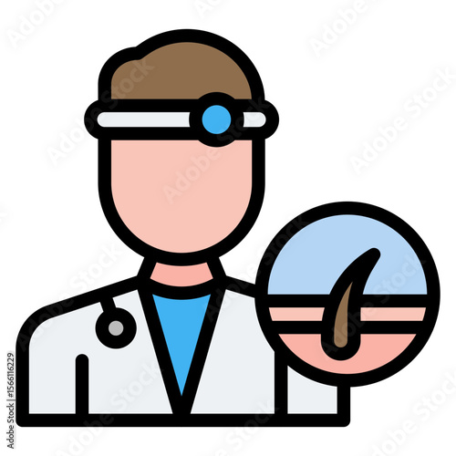 Dermatologist icon vector image. Can be used for Skin Burns.