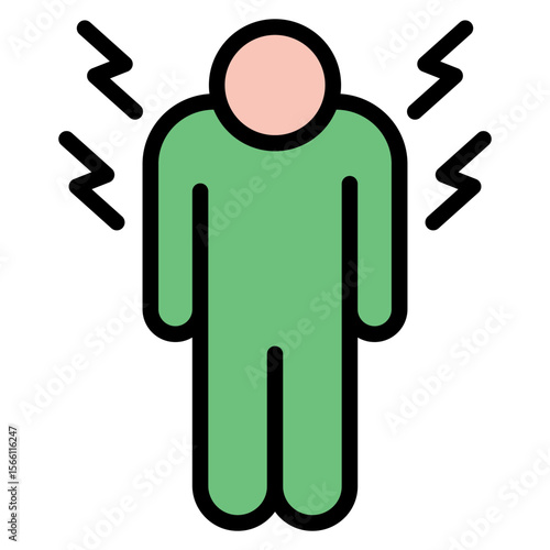 Pain icon vector image. Can be used for Skin Burns.
