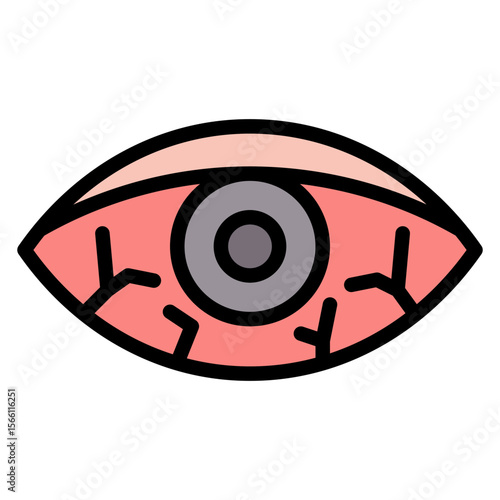 Redness icon vector image. Can be used for Skin Burns.