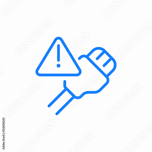 ethernet warning icon sign vector