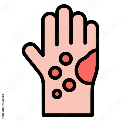 Skin Irritation icon vector image. Can be used for Skin Burns.