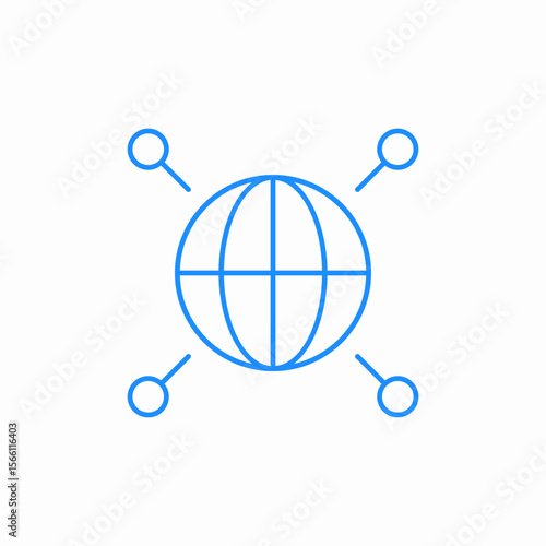 global network icon sign vector